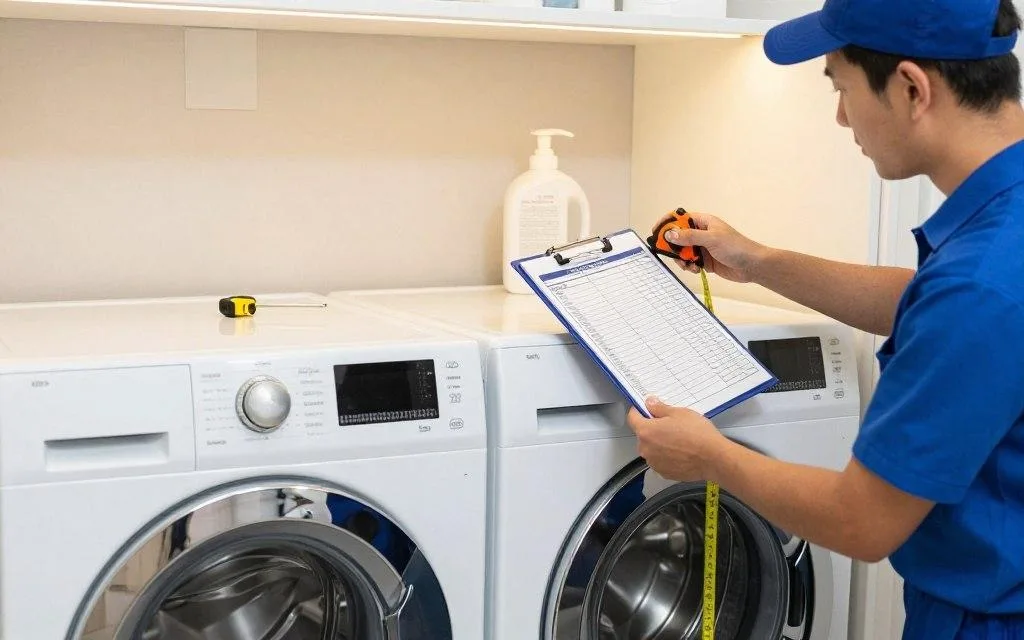 Preparing laundry space for appliance compatibility