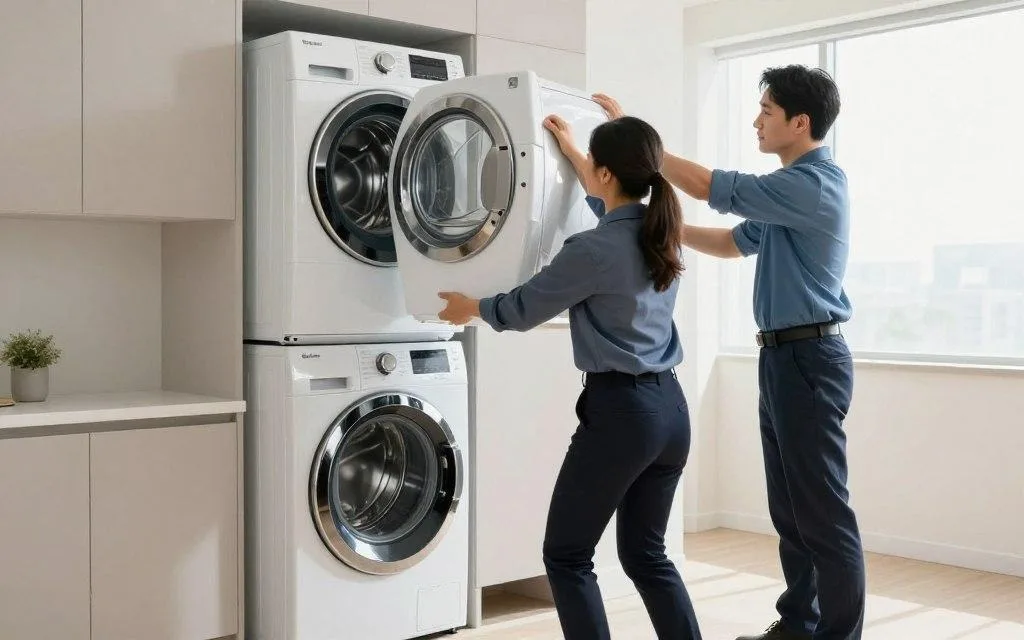 Safe lifting techniques for heavy appliances