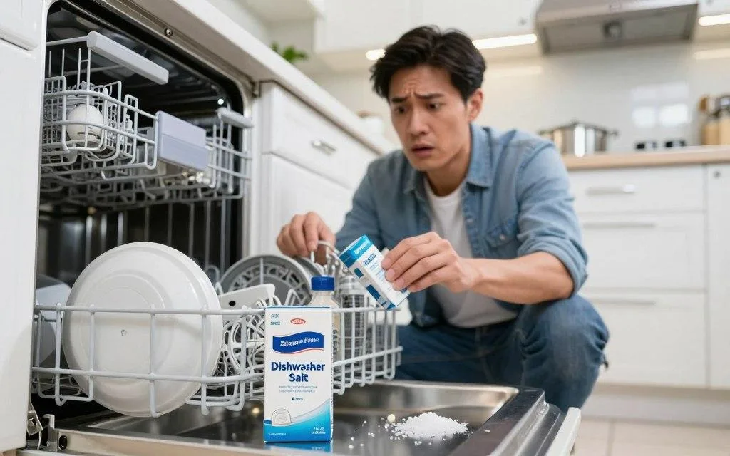 common mistakes with dishwasher salt