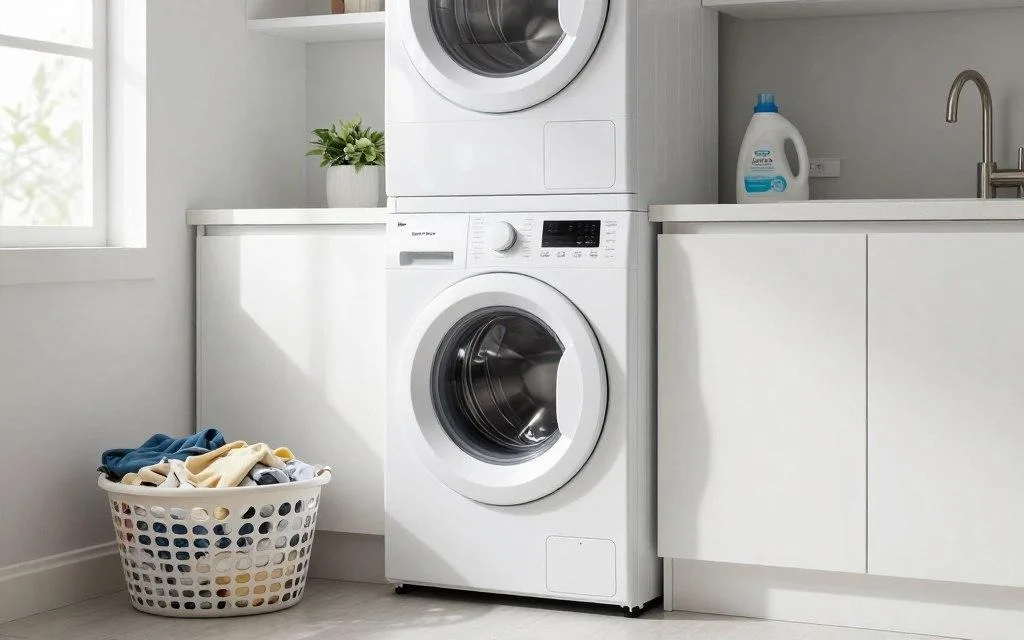 washing machine and dryer stack